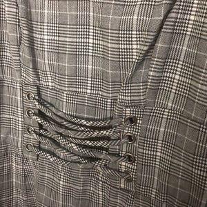 Black and White Plaid Dress